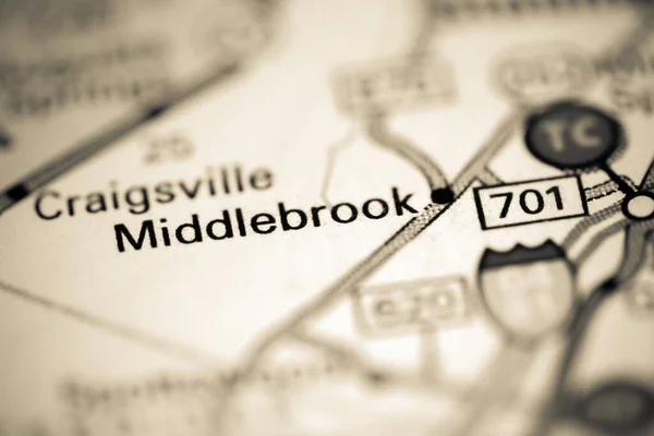 Middlebrook Virginia Abd Coğrafya Haritasında — Stok fotoğraf