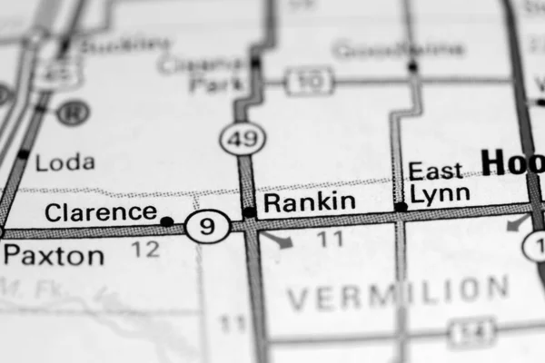 Rankin Illinois Stati Uniti Una Mappa — Foto Stock