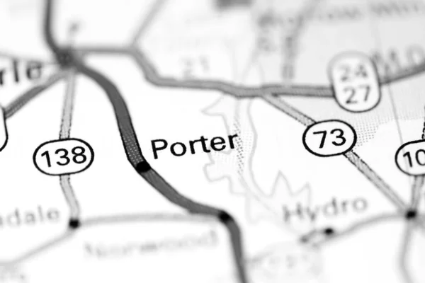 ポーター ノースカロライナ州 地図上のアメリカ — ストック写真