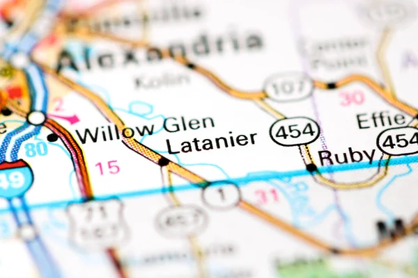 Latanier Luisiana Eeuu Mapa — Foto de Stock