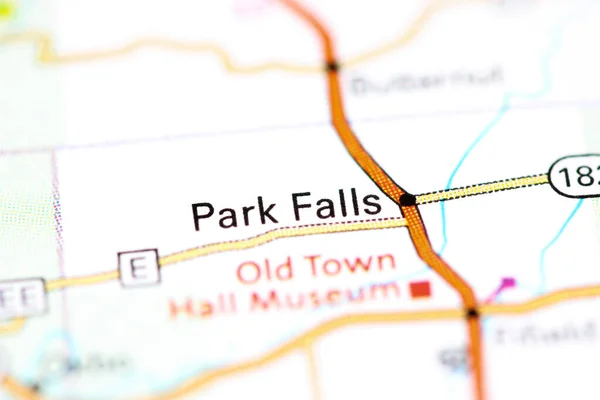 Park Falls. Wisconsin. USA on a map