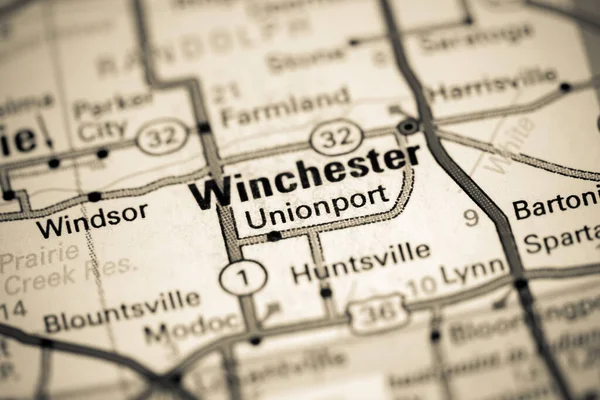 Unionport Indiana États Unis Sur Une Carte — Photo