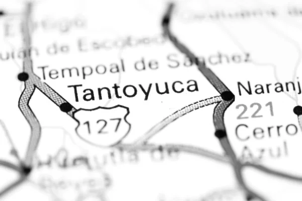 タントユカ メキシコは地図上で — ストック写真