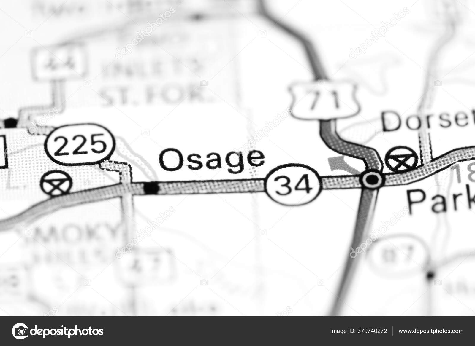 Osage Minnesota Usa Map — Stock Photo © aliceinwonderland2020 379740272
