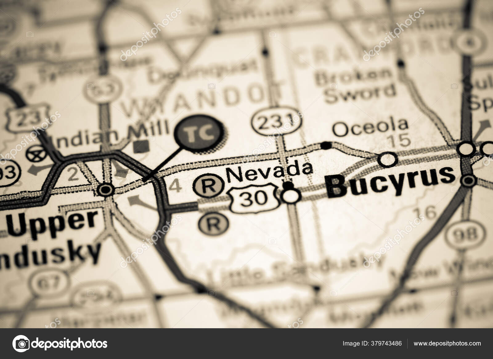 Nevada Ohio Usa Map — Stock Photo © aliceinwonderland2020 379743486