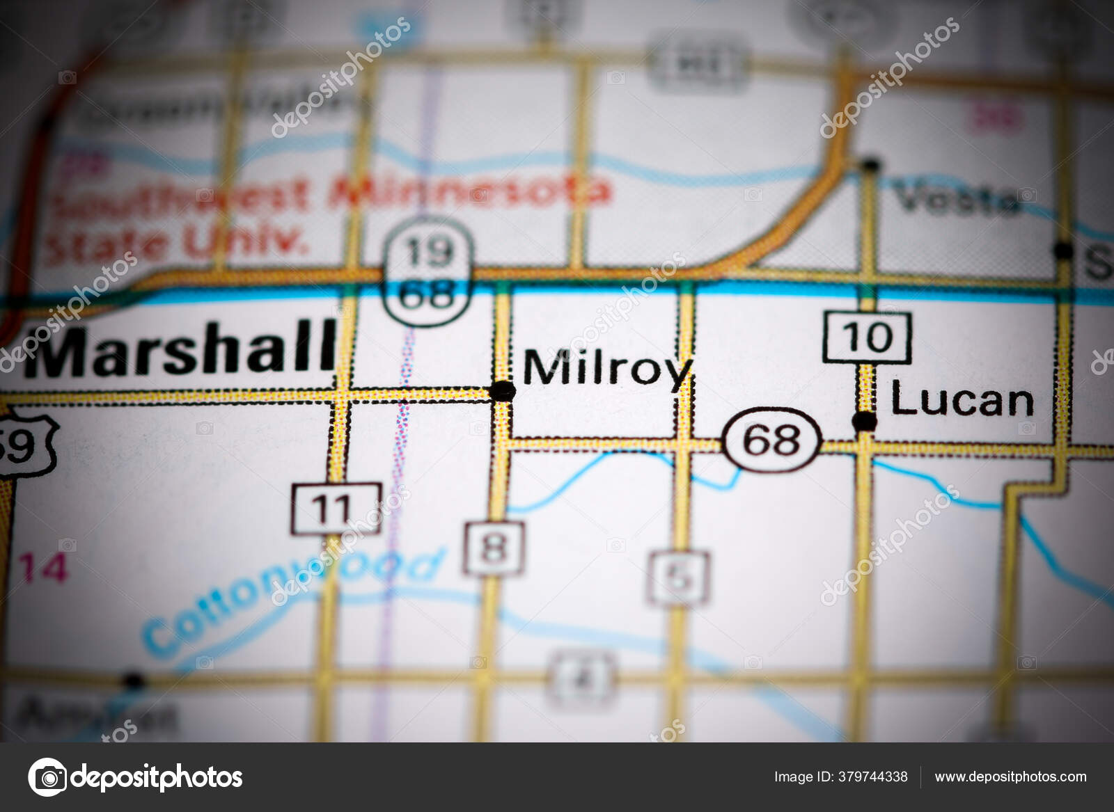 Milroy Minnesota Usa Map — Stock Photo © aliceinwonderland2020 379744338