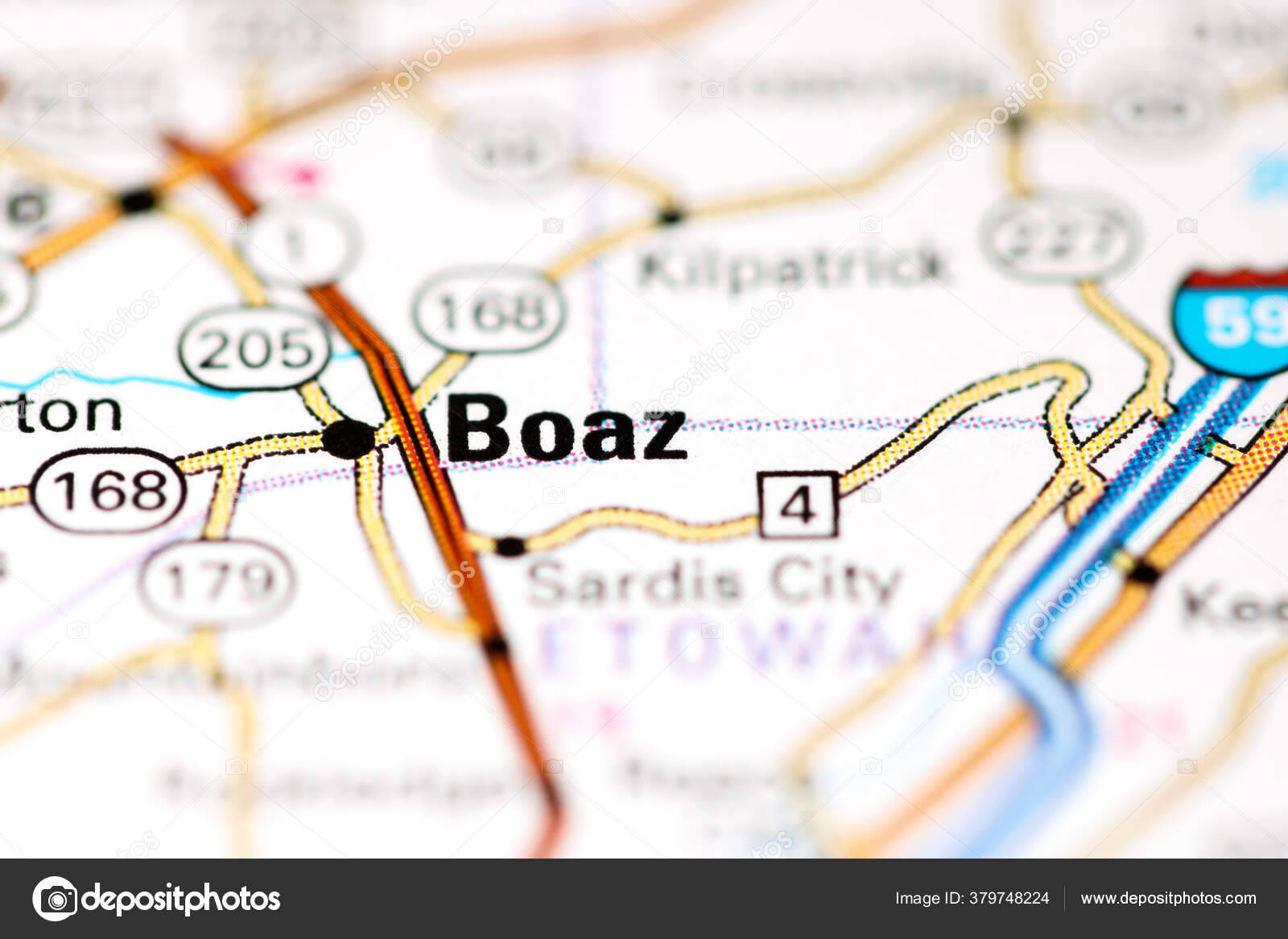 Boaz Alabama Usa Map — Stock Photo © aliceinwonderland2020 379748224