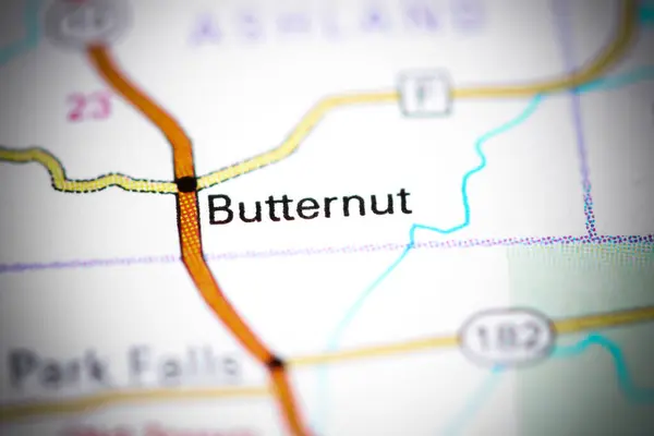 Butternut Wisconsin Eeuu Mapa — Foto de Stock