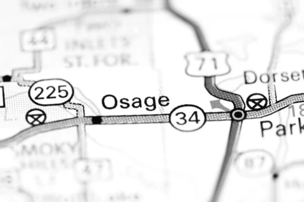 Osage Minnesota Eeuu Mapa —  Fotos de Stock