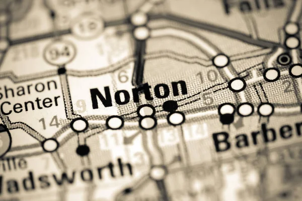 Нортон Огайо Сша Карті — стокове фото
