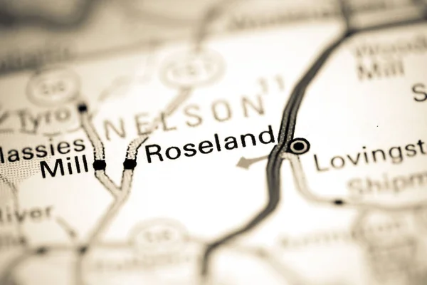 罗斯兰弗吉尼亚 地图上的美国 — 图库照片