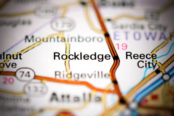 Rockledge Alabama Stati Uniti Una Mappa — Foto Stock