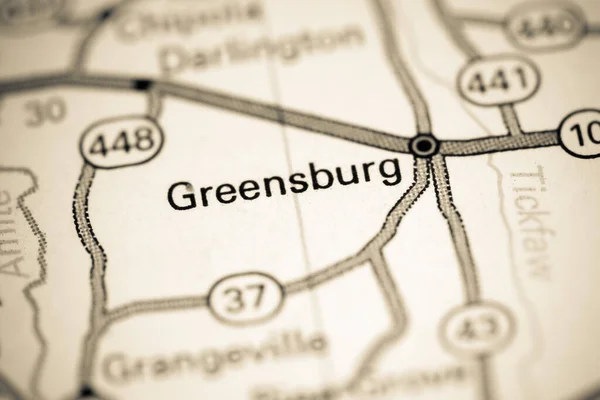 Greensburg Louisiana Eua Sobre Mapa — Fotografia de Stock