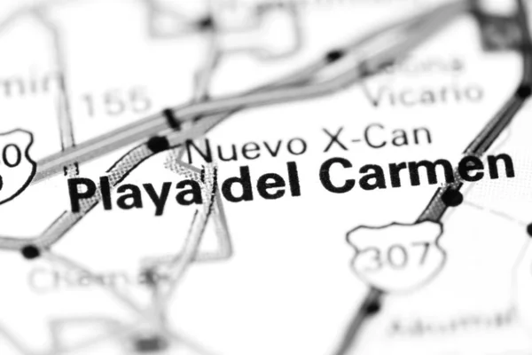 Playa Del Carmen México Mapa — Foto de Stock
