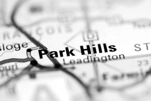 Park Hills. Missouri. USA on a geography map