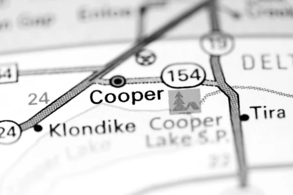 Cooper Texas Eeuu Mapa — Foto de Stock