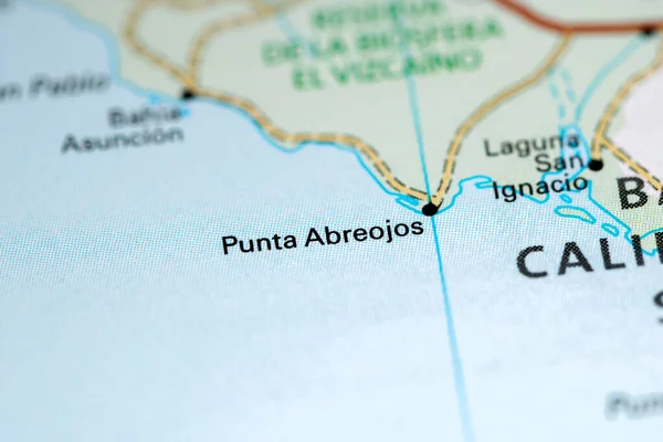 Punta Abreojos. Mexico on a map