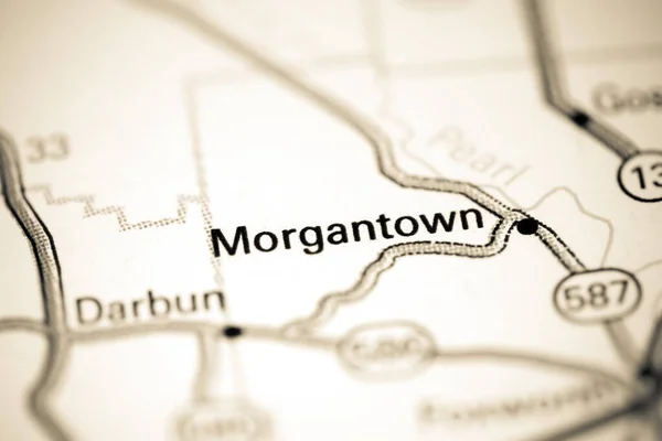 Morgantown Mississippi Eeuu Mapa —  Fotos de Stock