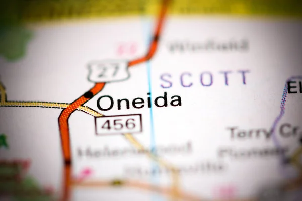 Oneida Tennessee Usa Mapě Geografie — Stock fotografie