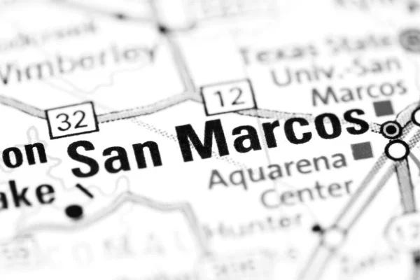 San Marcos. Texas. USA on a map