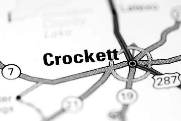 Crockett Texas Usa Mapě — Stock fotografie