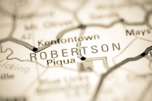 Det Robertson Det Kentucky Usa Geografisk Karta — Stockfoto