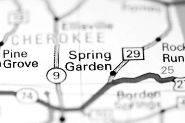春の庭 アラバマだ 地図上のアメリカ — ストック写真