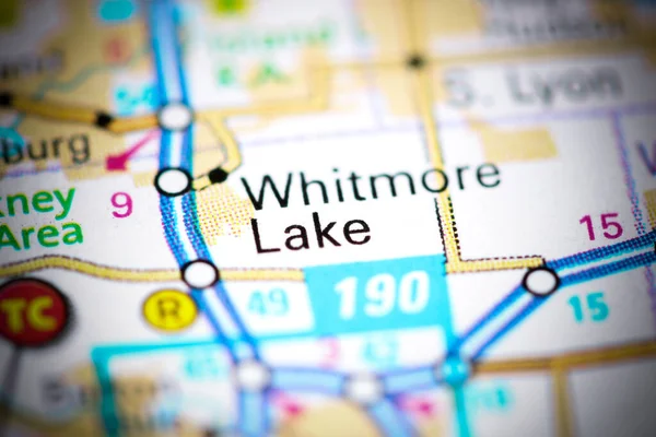 Whitmore Gölü Michigan Abd Haritada — Stok fotoğraf