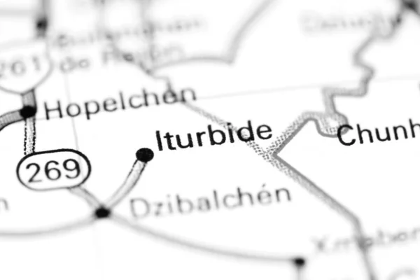Iturbide. Mexico on a map