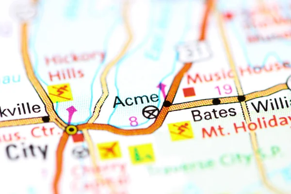 Acme Michigan Eeuu Mapa — Foto de Stock