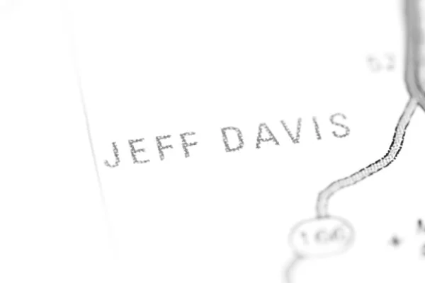 Jeff Davis Texas Usa Pada Peta — Stok Foto
