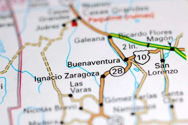 Buenaventura México Mapa — Foto de Stock