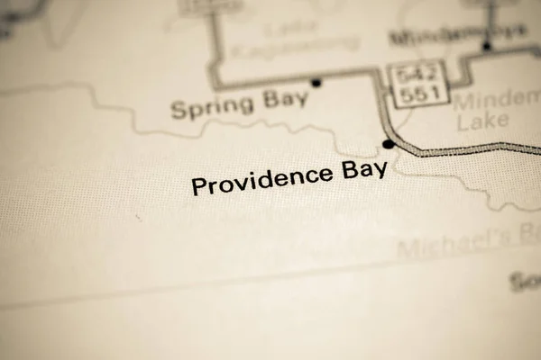 Providence Bay Canada Una Mappa — Foto Stock