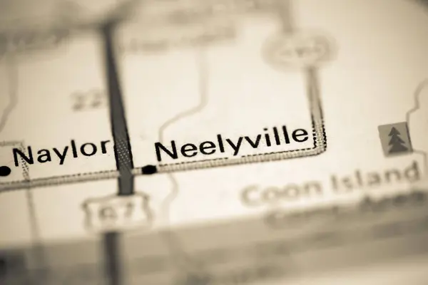 Neelyville 密苏里地图上的美国 — 图库照片