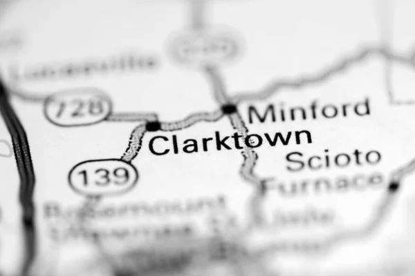 Clarktown Ohio Usa Mapě Geografie — Stock fotografie