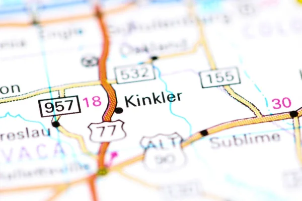 Kinkler Texas Eeuu Mapa — Foto de Stock
