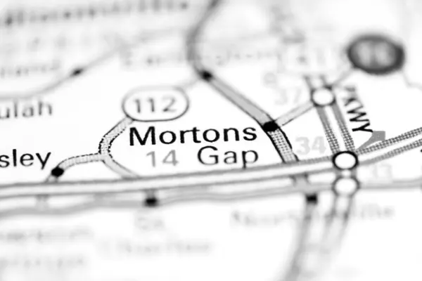 モートンズ ギャップ ケンタッキー州 地理地図上のアメリカ — ストック写真