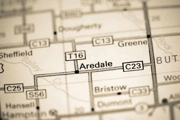 Aredale Iowa Eua Sobre Mapa — Fotografia de Stock