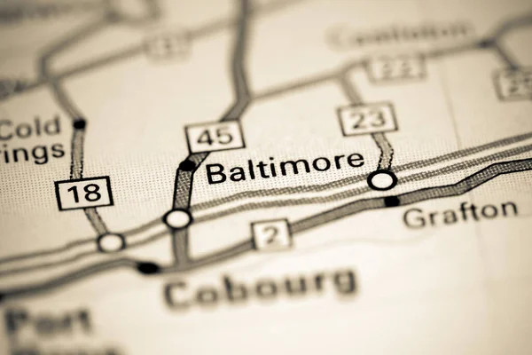 Baltimore Canadá Sobre Mapa — Fotografia de Stock