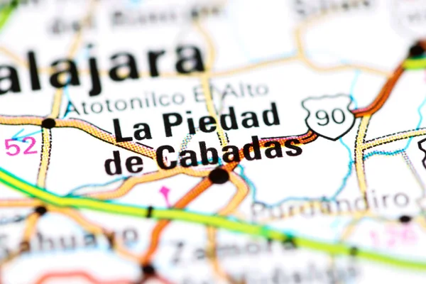 Piedad Cabadas México Sobre Mapa — Fotografia de Stock