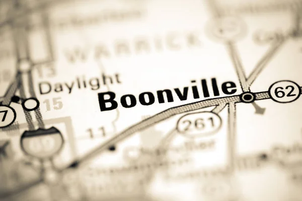 Boonville Indiana Abd Coğrafya Haritasında — Stok fotoğraf