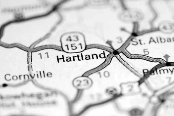 Hartland Maine Eua Sobre Mapa — Fotografia de Stock