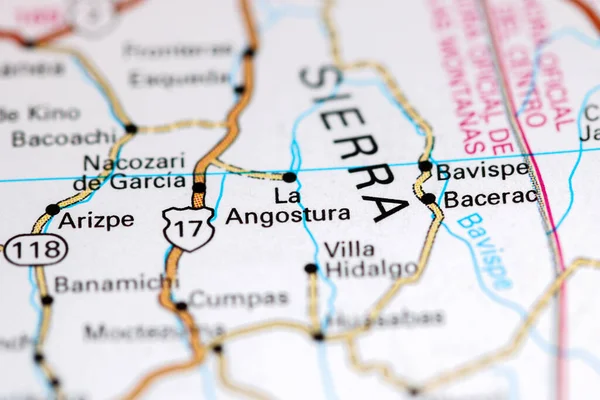 Angostura México Mapa —  Fotos de Stock