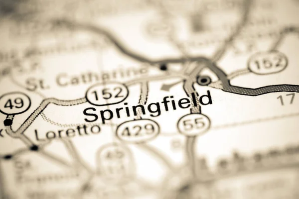 Springfield Ohio Eeuu Mapa Geográfico — Foto de Stock