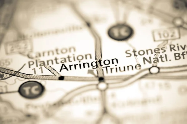 Arrington Tennessee Stati Uniti Una Mappa Geografica — Foto Stock