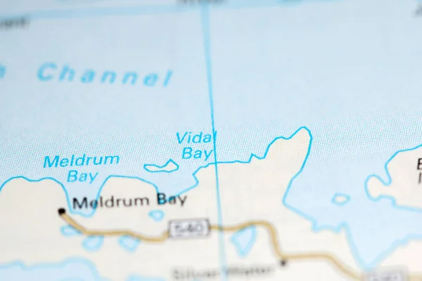 Vidal Bay. Canada on a map
