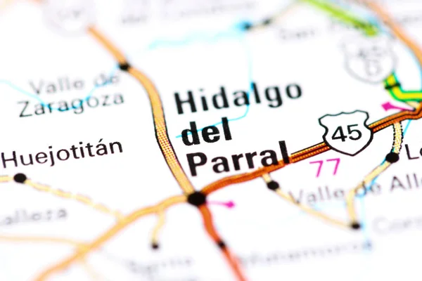 Hidalgo Del Parral México Sobre Mapa — Fotografia de Stock