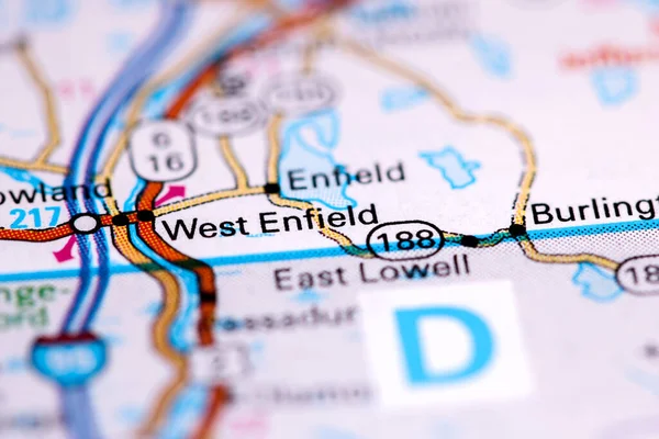 West Enfield Maine Eua Sobre Mapa — Fotografia de Stock