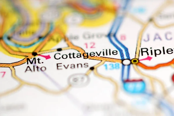 Cottageville Västra Virginia Usa Geografisk Karta — Stockfoto
