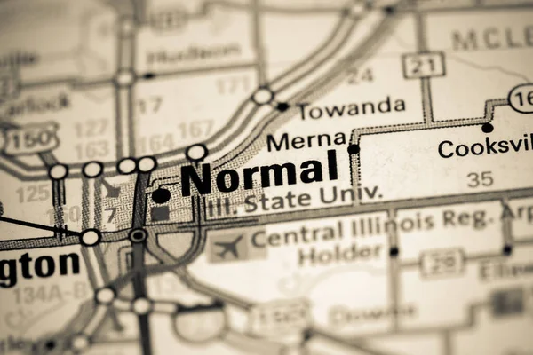 Normal Illinois Abd Haritada — Stok fotoğraf